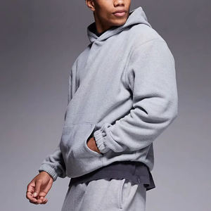 Premium 400 GSM 100% algodón de gran tamaño de peso pesado French Terry Hoodie para hombres Streetwear estilo sudadera de moda de alta calidad - Product Image 3