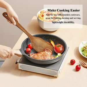 <b>Wooden</b> Spatula for <b>Cooking</b> 12 Inches Wood Spatula Slotted Turner <b>Cooking</b> <b>Utensils</b> for Nonstick Cookware Kitchen Spatula - Product Image 5