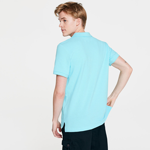 Coton personnalisé de haute qualité pour hommes pour polos T-shirts de golf respirants Logo brodé motif solide Design en gros - Product Image 5