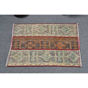 Alfombra de pelo medio ecológica de lana turca verde marrón de 19x28 pies, diseño de retales de tejido plano para decoración de comedor, látex - Product Image 3