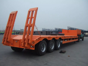 Semi-remorque à plateau surbaissé à 3 essieux d'occasion, 50 tonnes, remise à neuf, en bon état, pour <span class=keywords><strong>le</strong></span> <span class=keywords><strong>transport</strong></span> <span class=keywords><strong>de</strong></span> <span class=keywords><strong>marchandises</strong></span> lourdes générales - Product Image 2