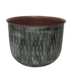 Grands Pots de fleurs modernes, prix de gros, support décoratif à rayures métalliques, parfait pour les espaces intérieurs et extérieurs - Product Image 4