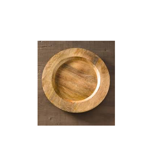 Wood Food Serving Charger <b>Plate</b> Restaurant Hotel <b>Snack</b> <b>Plate</b> Hot Sale Round Shape and Hot Sale Product - Product Image 1