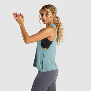 Camiseta Deportiva sin Mangas para Mujer, con Logotipo de Impresión Digital, Transpirable, Chaleco de Fitness, Talla Grande, Top Corto para Fisicoculturismo - Product Image 3