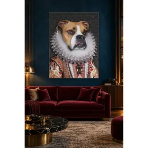 Impression sur toile Fida Queen Boxer avec col en dentelle - Product Image 2