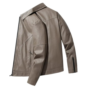 แจ็คเก็ตผู้ชายวินเทจลำลองฤดูหนาวผ้านิ่มกันน้ำกันลมมีซิปพิมพ์ลาย - Product Image 2