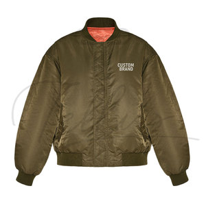 Chaqueta Bomber de Alta Calidad para Hombre, Personalizada al por Mayor, Delgada, Reversible, con Cierre, Impermeable y Cortavientos, para Primavera - Product Image 5