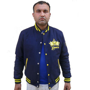 Écusson de broderie chaud de haute qualité pour hommes OEM personnalisé veste universitaire Bomber Letterman pour hommes - Product Image 3