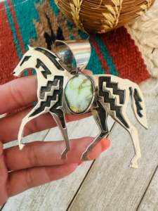 Collier pendentif cheval en argent sterling 925 fait main en turquoise palamino naturelle, best-seller, pour femmes, bijoux fins pour cadeaux - Product Image 3