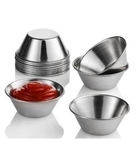 ถ้วยน้ำจิ้มสแตนเลส ลดราคาสุดคุ้ม ถ้วยน้ำจิ้มโลหะ ถ้วยเหล็ก ถ้วยซอสโลหะ - Product Image 6
