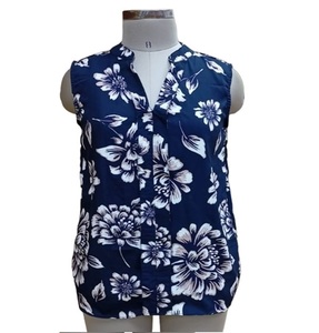 เสื้อเบลาส์แขนกุดผู้หญิงพิมพ์ลายโพลีเอสเตอร์น้ําหนักเบาพิมพ์ลายเสื้อเชิ้ตลําลองสําหรับเด็กผู้หญิง - Product Image 2