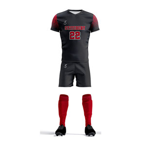Uniformes de fútbol personalizables, material ligero y transpirable, camiseta de partido de equipo, pantalones cortos, kit deportivo - Product Image 2