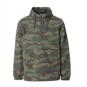 Custom High Quality <b>Zip</b>-<b>Up</b> Winter Stand Anorak Windbreaker <b>Jacket</b> for Men <b>Women</b> Coaches Winter Wear Woven Pattern Decoration - Product Image 1