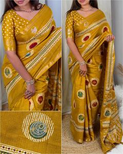 Recién llegado algodón con Zari Jacquard y lentejuelas trabajo Sari mujer moda fabricante y proveedor de Surat - Product Image 4