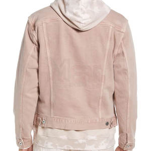 Veste en jean Streetwear pour hommes à capuche de haute qualité conçue sur mesure avec décoration en fourrure de tissu léger manteau d'hiver le plus vendu - Product Image 3