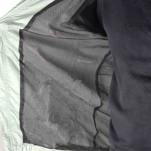 Custom <b>Men's</b> Summer <b>Corduroy</b> Windbreaker <b>Jacket</b> Zip-Up Retro Nylon Embroidered Logo Piping Blank Softshell Outdoor Waterproof - Product Image 3