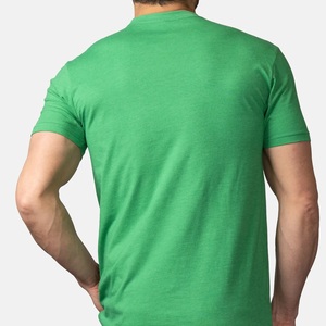 Custom Embroidered Knitted Oversized Contrast Trim Men's <b>Tshirt</b> 65% Cotton 35% <b>Polyester</b> Neck Promotional Eco-Friendly - Product Image 4
