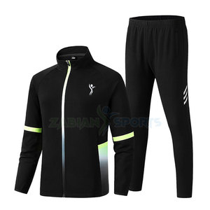 Ensemble de survêtement sportif décontracté pour homme de haute qualité, taille XL, logo personnalisable, respirant, polyester/coton, pour la course à pied et le fitness - Product Image 1