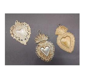 Corazón Sagrado de Ángel de Metal, Milagros, Corazón Dorado de María para Decoración del Hogar - Product Image 3