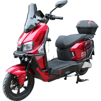 Moto de tourisme 1500W 72V20Ah avec pneus de 12 pouces, 60 km/h, équilibre entre puissance et confort pour la circulation en ville, rouge