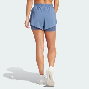 Shorts de fitness double couche pour femmes, qualité supérieure, marque reconnue, pour les entraînements en plein air et les activités au parc. - Product Image 2