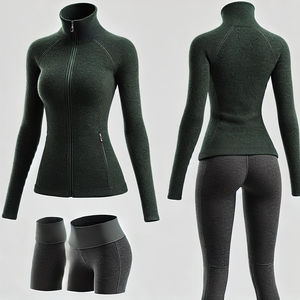 Top de Fitness de manga larga para mujer de alta calidad, ropa de Yoga con cierre de cintura elástica de secado rápido para correr al aire libre, corte ajustado - Product Image 6