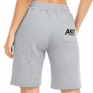 Meilleurs shorts pour femmes en coton 100% respirant, vêtements de rue d'extérieur, avec taille haute, fermeture à cordon, qualité supérieure, coupe décontractée - Product Image 2