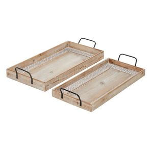 Artículos para el hogar Bandeja de servicio de madera Cocina y mesa Bandeja de servicio de madera de alta calidad Acabado hecho a mano Tamaño personalizado para forma rectangular - Product Image 4