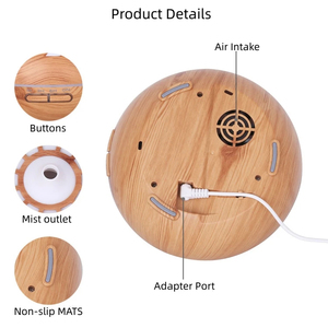 New Arrival Christmas Gift Round Humidifier Aroma <b>Diffuser</b> Cool Mist Air Humidifier Portable Desktop Essential Oil <b>Diffuser</b> - Product Image 5