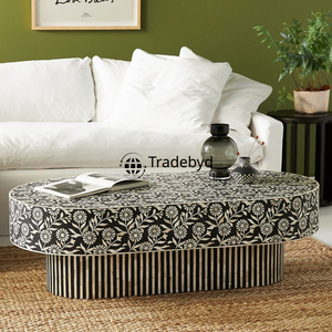 Mesa de consola con incrustaciones de hueso para hogares elegantes Declaración de decoración de lujo hecha a mano por Tradebyd - Product Image 4