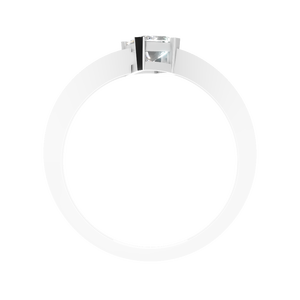 Bague de fiançailles en moissanite taille émeraude 0,5 carat, or massif 14 carats, sertie à griffes, solitaire, bague de mariage pour femme, cadeau, bijoux en gros - Product Image 4