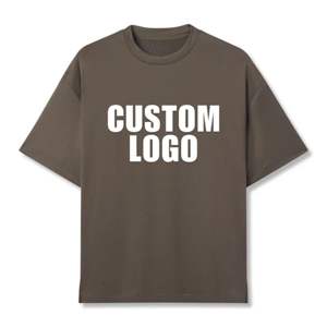 Camiseta de entrenamiento de gran tamaño marrón Camiseta de gimnasio de rendimiento Camiseta de entrenamiento atlético de secado rápido antimicrobiano que absorbe el sudor - Product Image 1