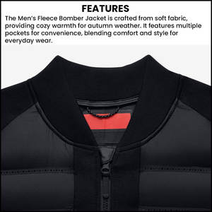 Chaqueta de bombardero de lana para hombre con bolsillos funcionales Tela suave y acogedora, chaqueta de otoño perfecta para hombres Elegante y cómoda - Product Image 5