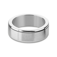 Vente en gros d'usine, bagues de 6 mm, bagues tendance hautement polies pour femmes et hommes, acier inoxydable, taille 6-12, personnalisables