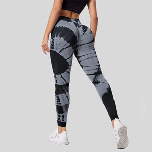 Vente chaude femmes Fitness Yoga Leggings haute qualité sans couture respirant Spandex/Polyester tissu taille moyenne Logo - Product Image 2