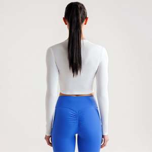 Crop top de gymnastique blanc Dynamic Grip - Product Image 2