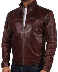 Chaqueta de Cuero PU Moderna para Hombre - Diseño Moto Elegante con Cierre de Cremallera y Bolsillos - Chaquetas de Cuero - Product Image 2
