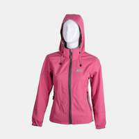 Veste d'extérieur imperméable coupe-vent en polaire rose pour femme, doublure polyester, tissu enduit, tailles M/L