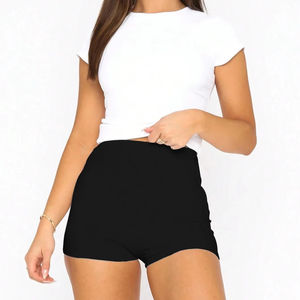 Nouveau Slim Fit plaine femmes ensembles 100% coton en gros 2 pièces ensemble femmes manches courtes élégant décontracté Shorts chemise - Product Image 1