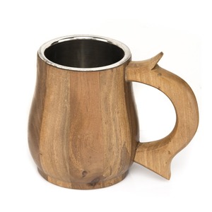 Lightweight Bamboo <b>Travel</b> Tumbler Ceramic <b>Mug</b> with <b>Lid</b> for Tea Coffee On-the-Go Use Wooden <b>Mug</b> - Product Image 5