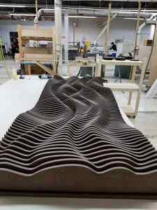 Art mural moderne en bois 3D sur mesure de luxe, art déco, fait à la main, tête de lit paramétrique pour fête d'anniversaire et décoration de la maison - Product Image 4