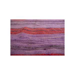 Alfombra de Lana a Rayas Nuray Rosa y Morado, Anudada a Mano, para Decoración de Sala de Estar Juvenil, Paem-1040 9x12, Diseño para Pasillo - Product Image 3