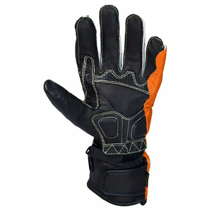 Gants de moto en cuir professionnel, cuir véritable, vintage, gants de moto à doigts complets, vêtements de conduite et de course automobile - Product Image 6