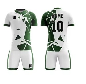 Tenue de football unisexe personnalisable en tissu 100 % polyester respirant, impression par transfert thermique, nom d'équipe personnalisé, haute qualité pour adultes - Product Image 6