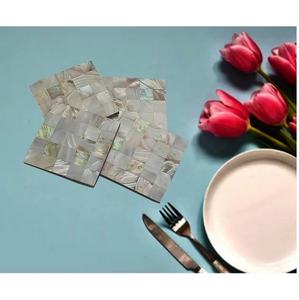 Posavasos clásico de madreperla para taza de té con soporte de Metal de piedra natural antiadherente para el hogar o el Hotel, alfombrillas y almohadillas al por mayor - Product Image 6