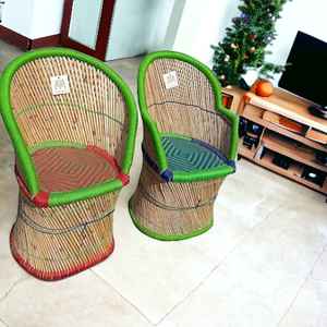 Meilleure vente chaise vintage multicolore en osier naturel faite à la main en rotin de bambou pour restaurant ensemble de salle de dessin et de chaises de jardin - Product Image 6