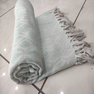 Manta con patrón de Jacquard de algodón de calidad superior, textil suave y acogedor para el hogar, Material cálido y duradero con manta para cama - Product Image 3