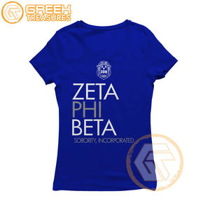 Venta al por mayor personalizada Zeta Phi Beta mujeres camiseta hermandad ropa algodón camisetas más finas mujeres fraternidad prendas - Product Image 3