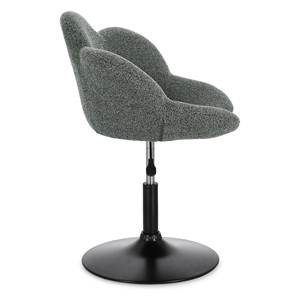 Fauteuil pivotant FLEUR Everyday en noir et vert foncé, chaise confortable - Product Image 2