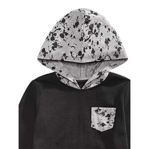 T-shirt con cappuccio per bambini Epic Threads, colorblock, con stampa a schizzi, in maglia termica, taglia 3T, nero - Product Image 2